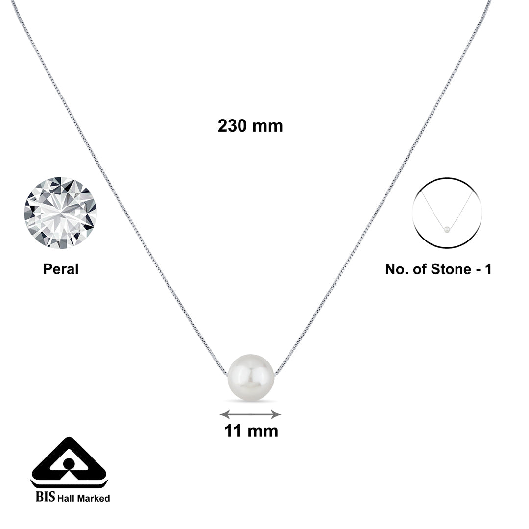 Pure Pearl Silver Modern Necklace