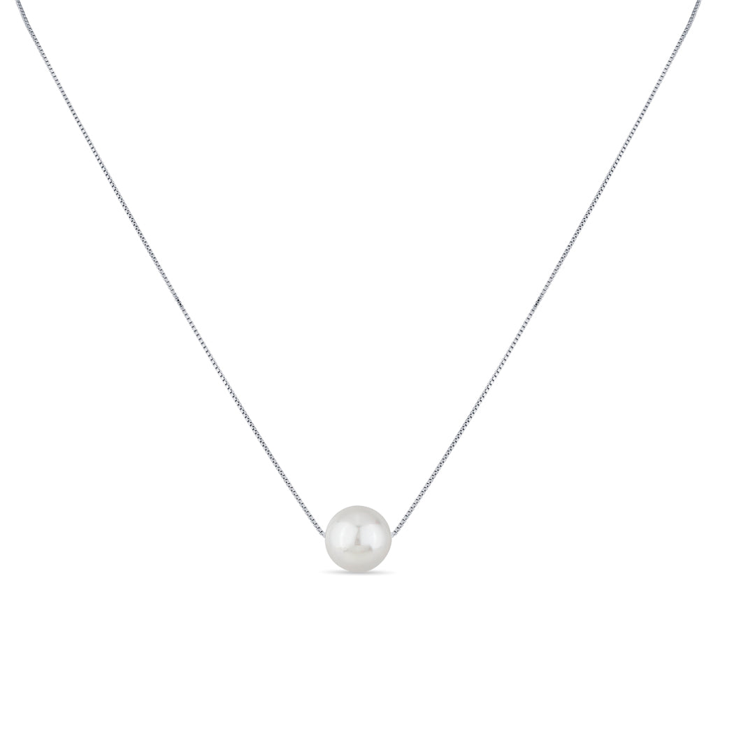 Pure Pearl Silver Modern Necklace