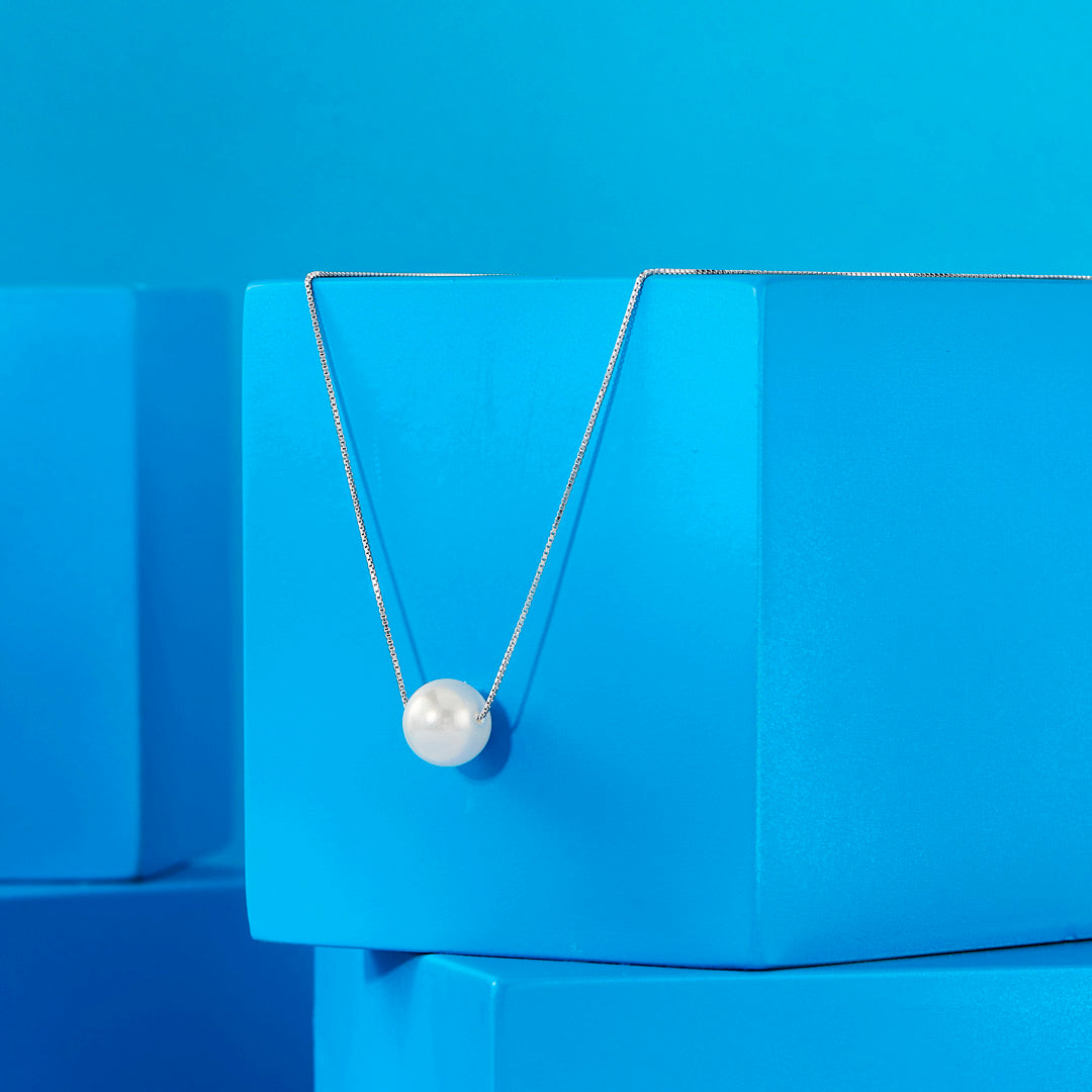 Pure Pearl Silver Modern Necklace