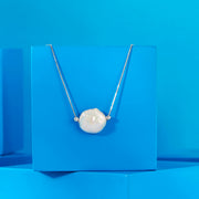 Pearl Radiance Silver Modern Necklace