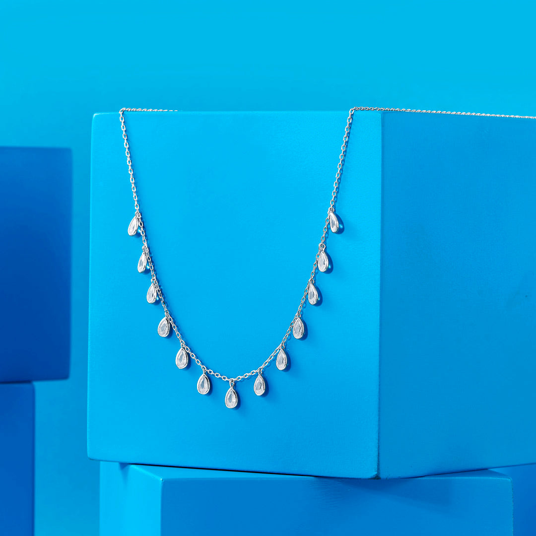 Crystal Muse Silver Modern Necklace