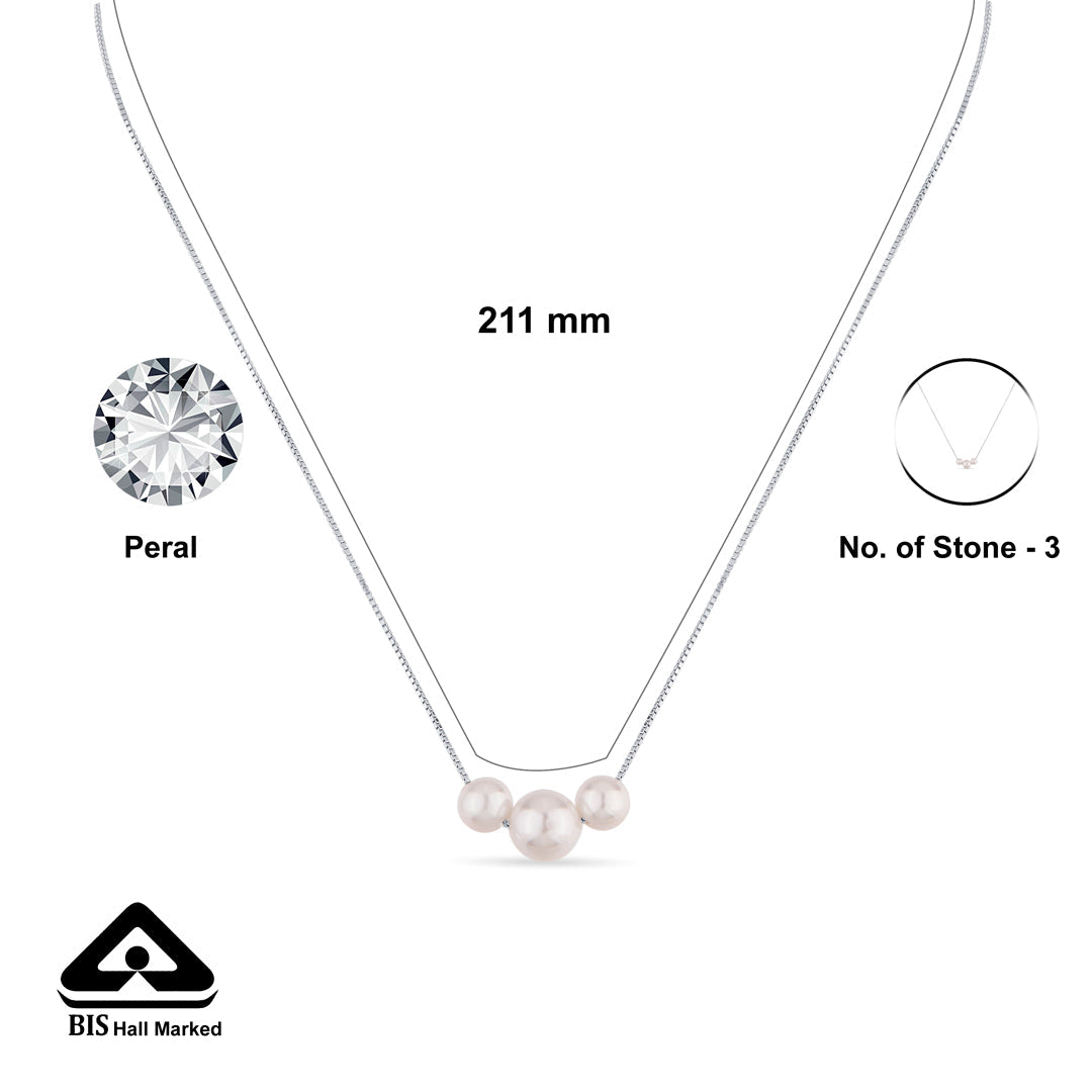 Trinity Pearl Silver Modern Necklace