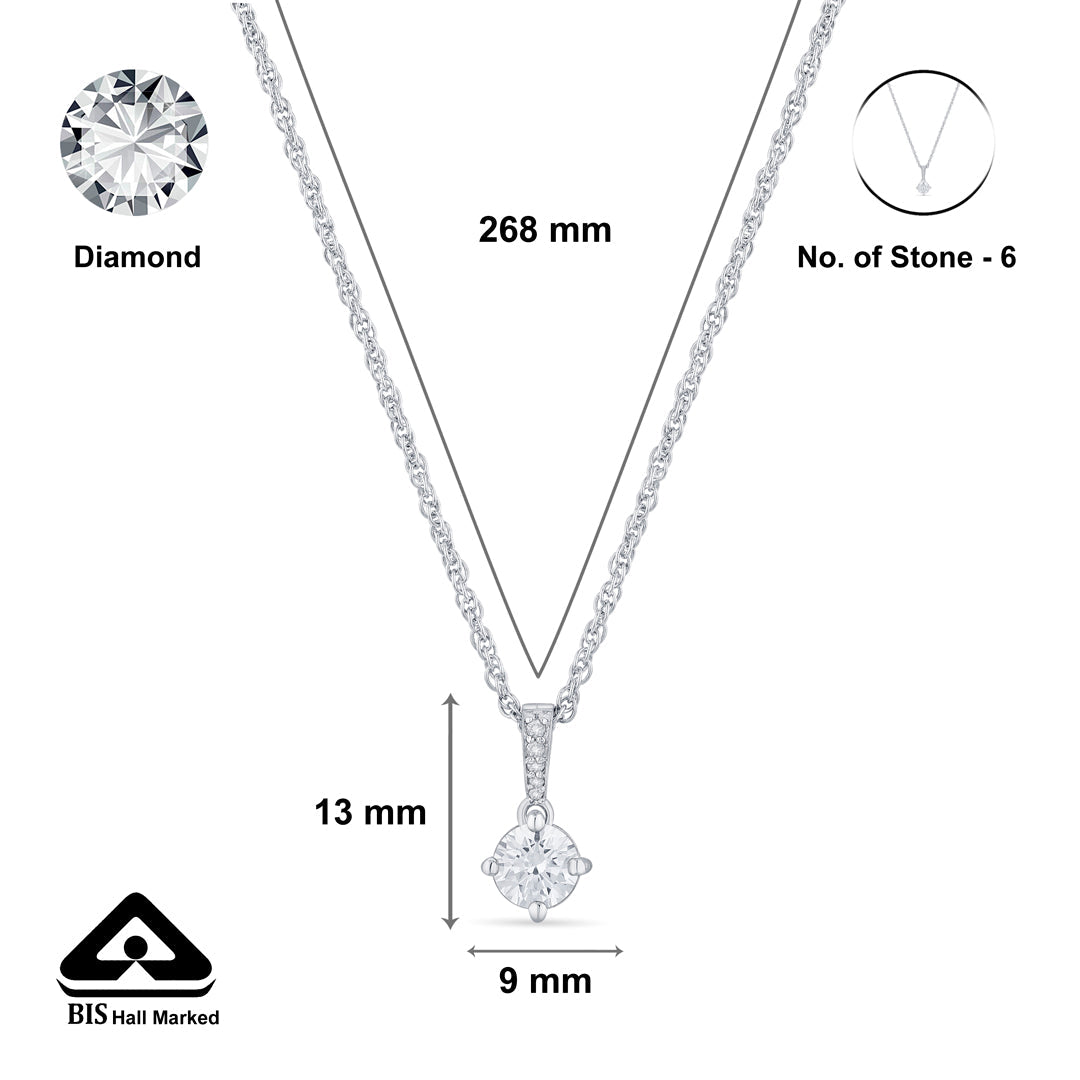 Starlit Aura Silver Modern Necklace