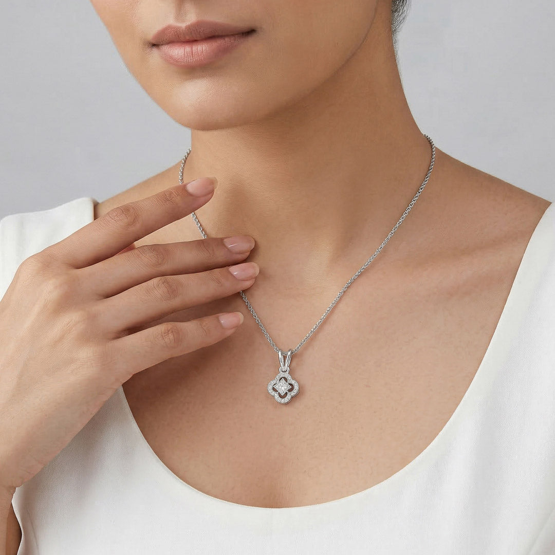 Nova Elegance Silver Modern Necklace