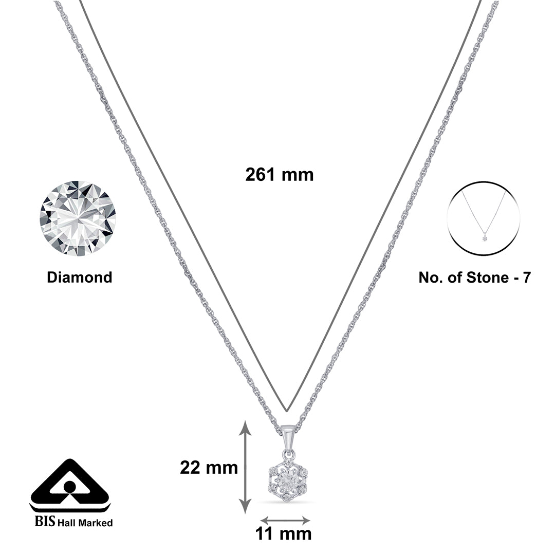 Frost Crystal Silver Modern Necklace