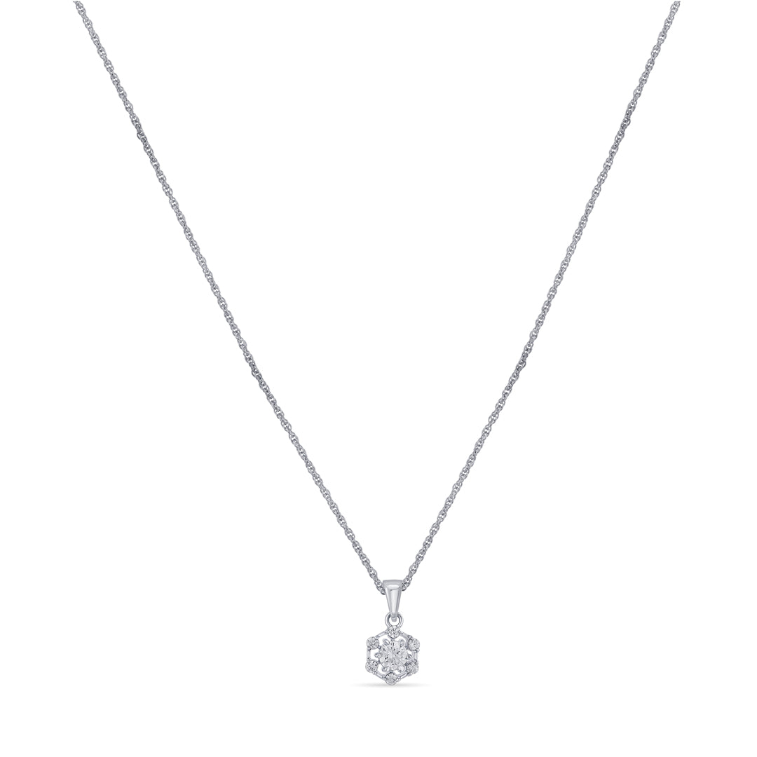 Frost Crystal Silver Modern Necklace