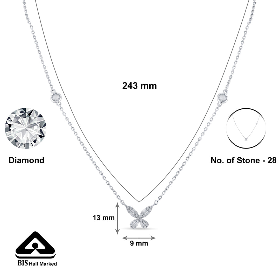 Crystal Spark Silver Necklace Set