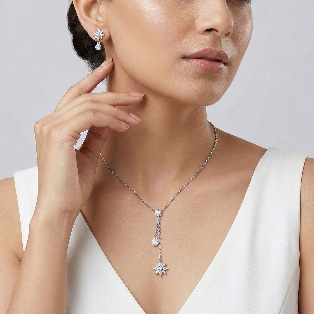 Floret Starfall Silver Necklace Set