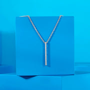 Halo Line Silver Modern Necklace