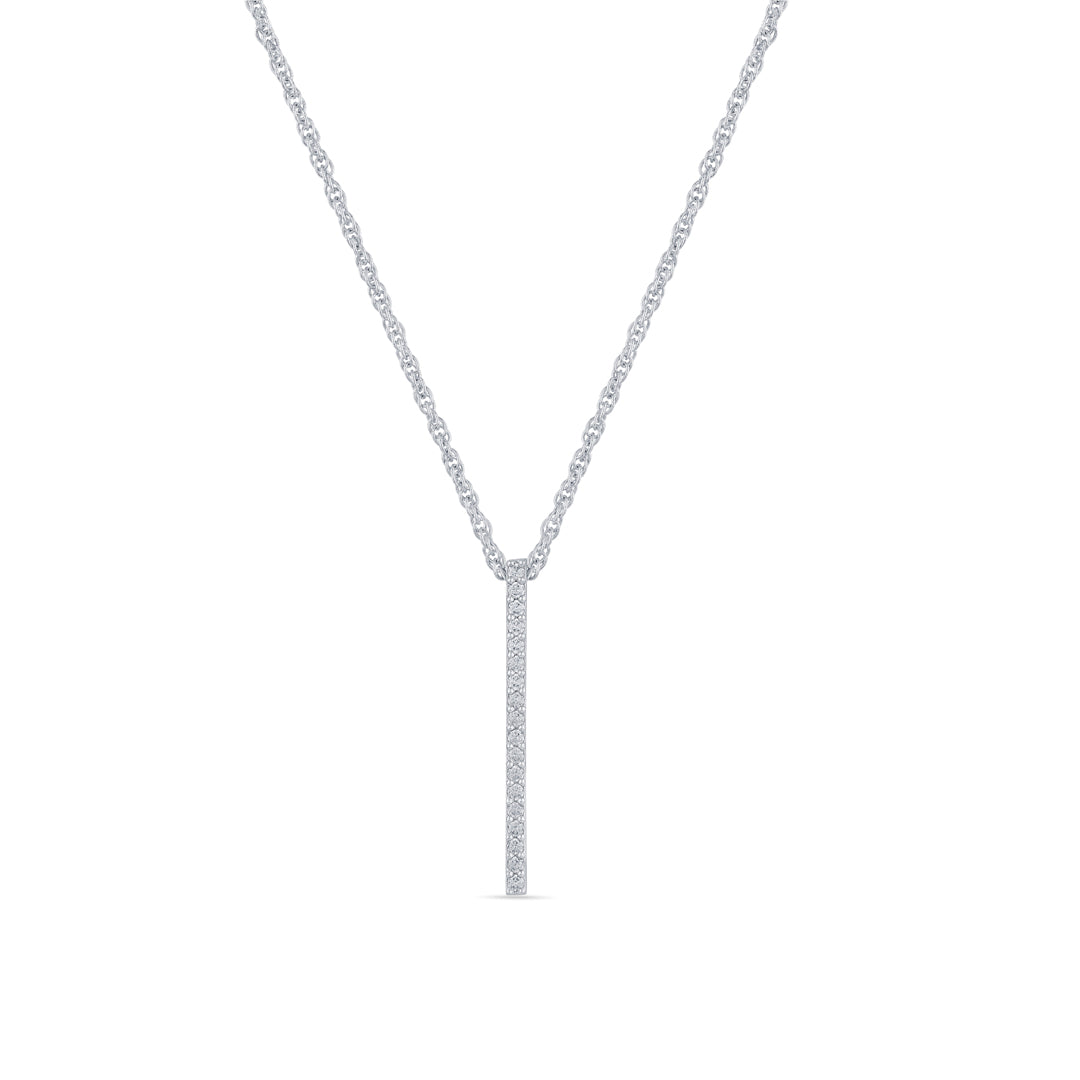Halo Line Silver Modern Necklace