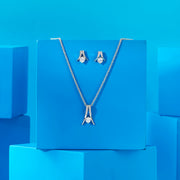 Imperial Shine Silver Necklace Set