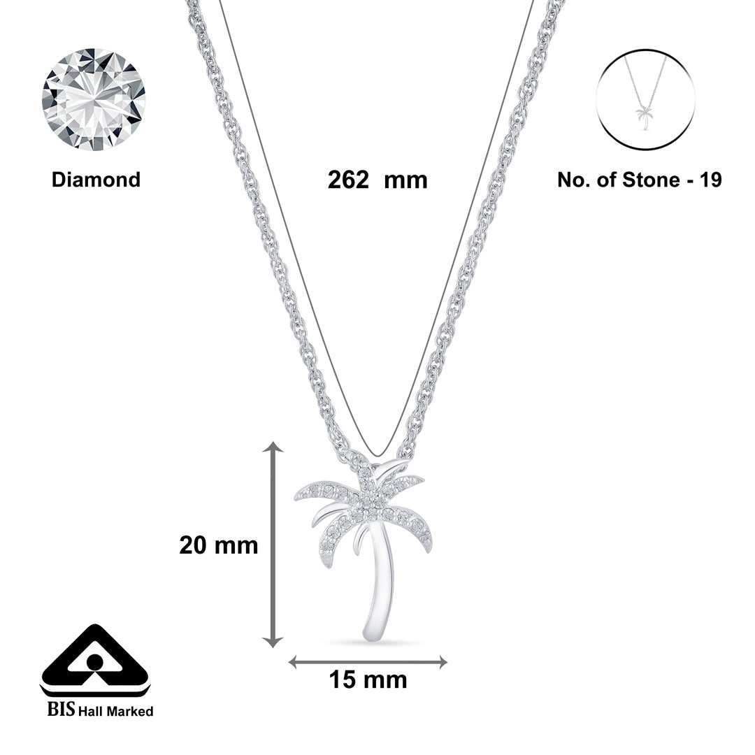 Tropical Spark Silver Charm Necklace