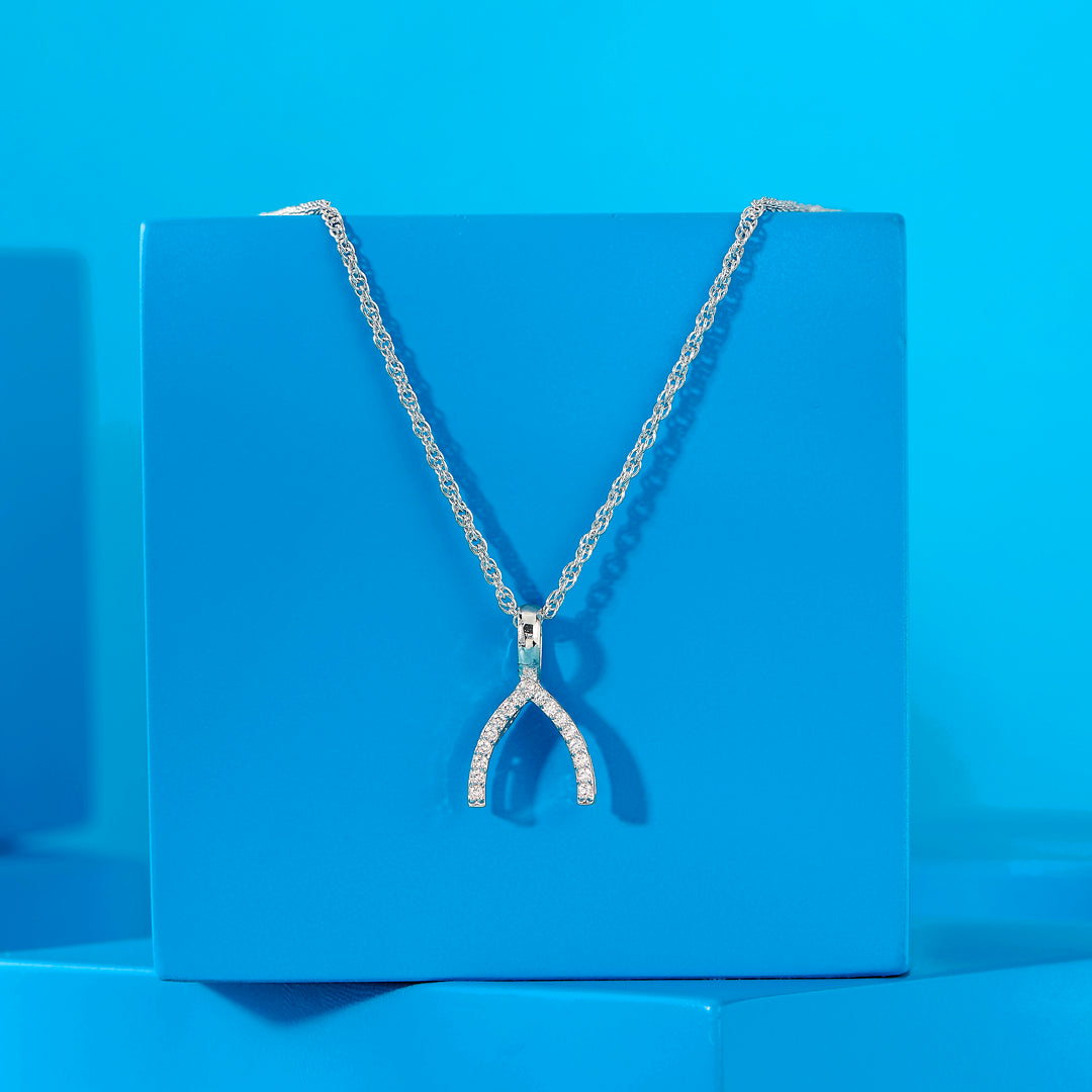 Radiant Veil Silver Modern Necklace