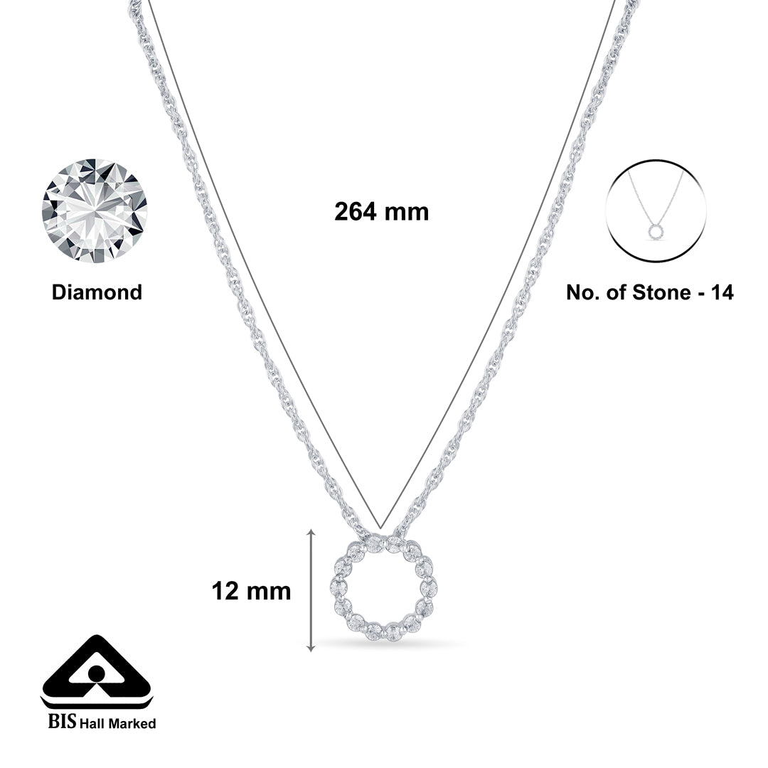 Celestial Loop Silver Modern Necklace