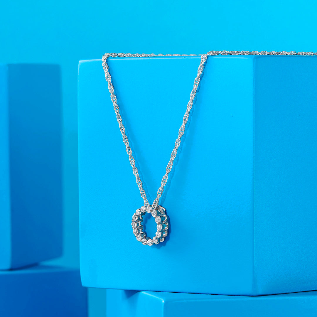 Celestial Loop Silver Modern Necklace