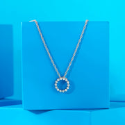 Celestial Loop Silver Modern Necklace