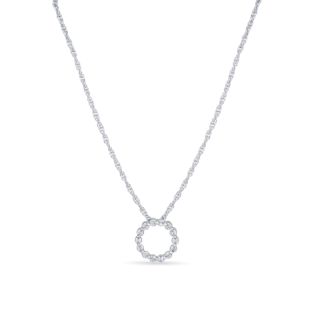 Celestial Loop Silver Modern Necklace
