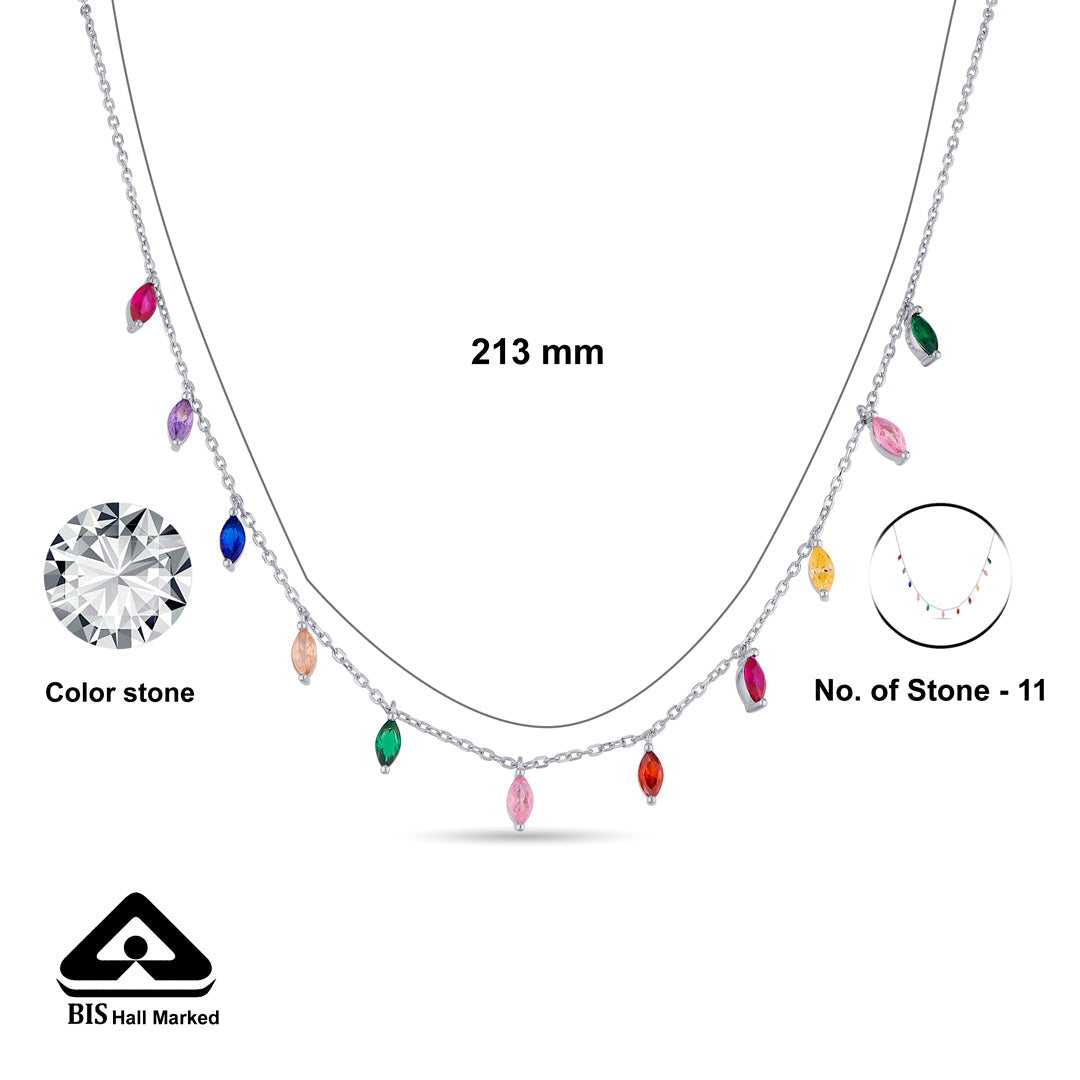 Prismatic Edit Silver Modern Necklace