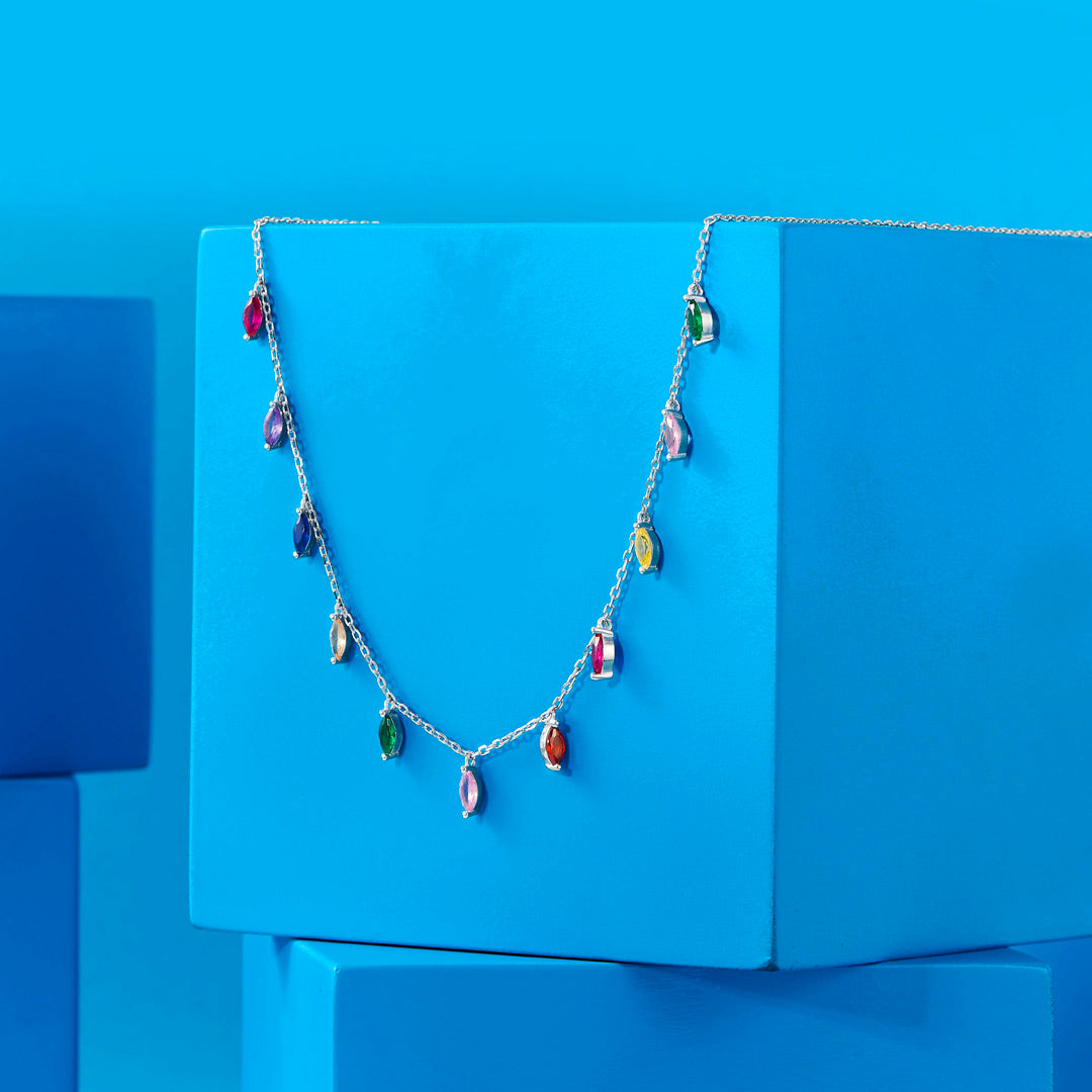 Prismatic Edit Silver Modern Necklace