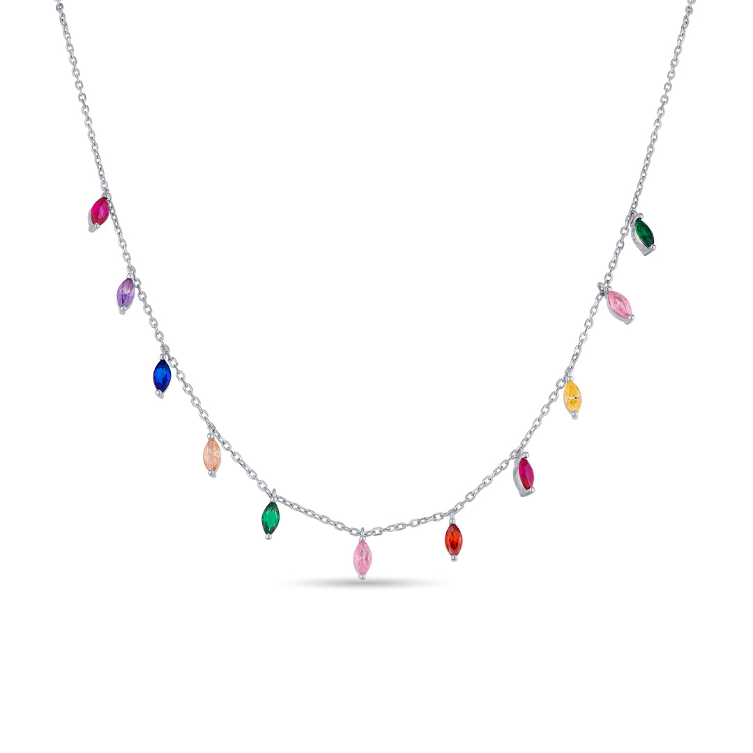 Prismatic Edit Silver Modern Necklace