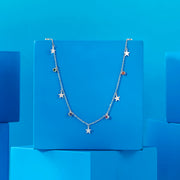 Stellar Stars Silver Charm Necklace