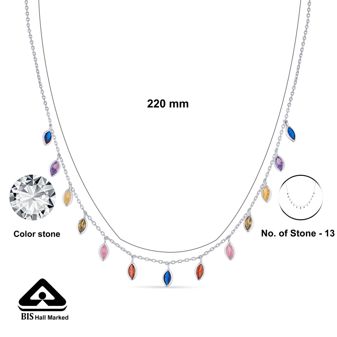 Kaleido Curve Silver Modern Necklace