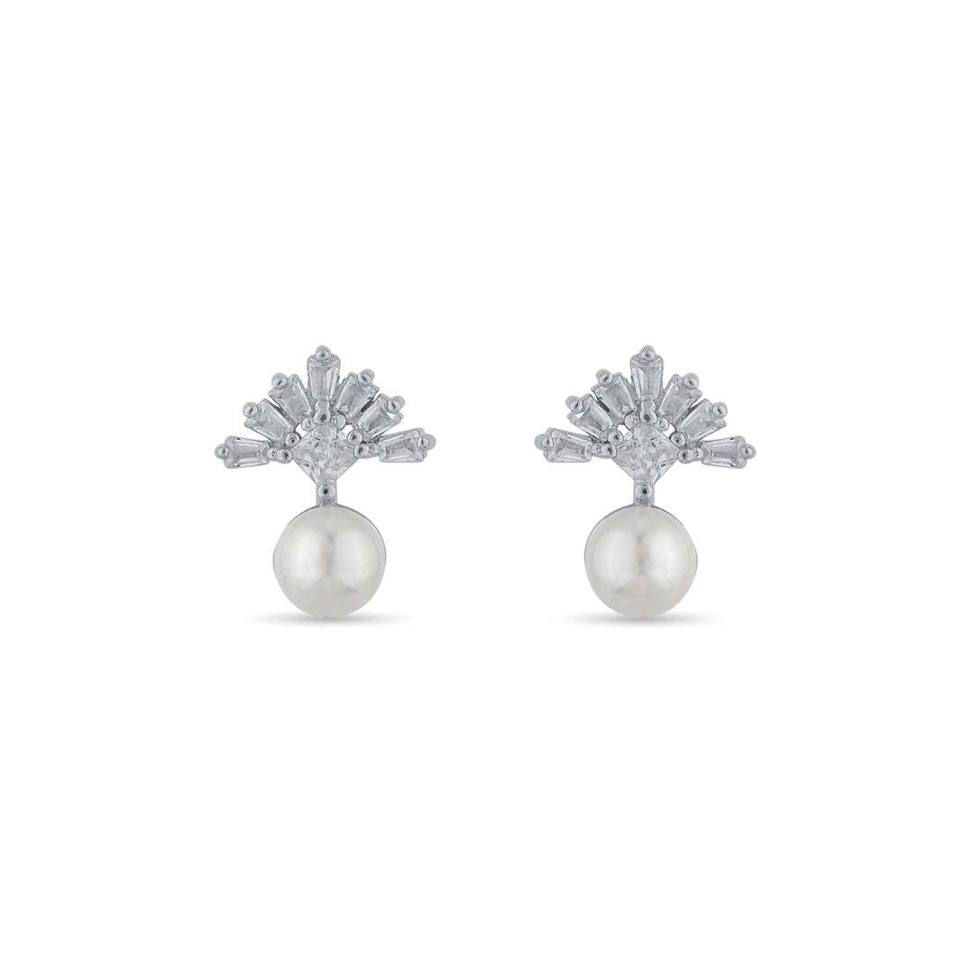Pearl Prism Silver Necklace Set