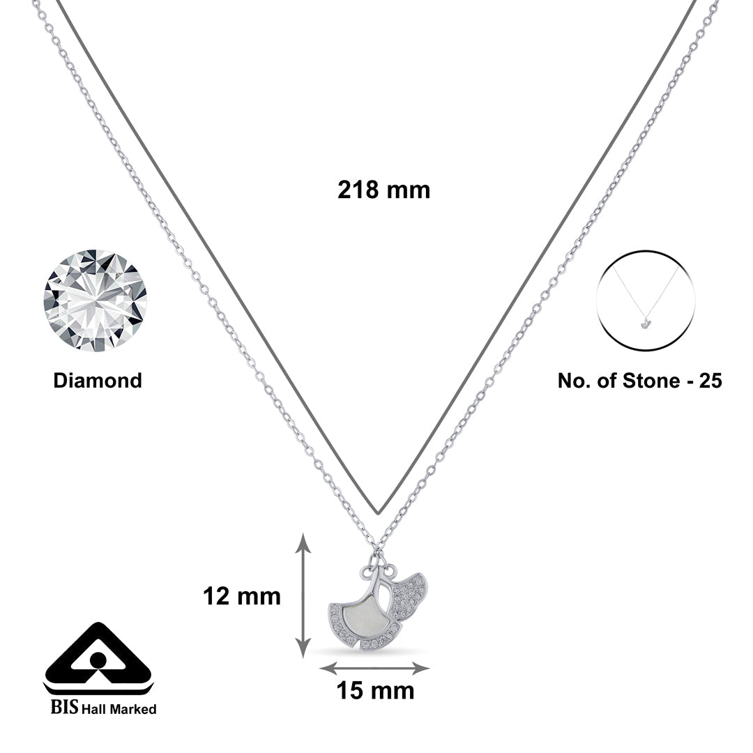 Petal Shine Silver Modern Necklace