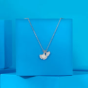 Petal Shine Silver Modern Necklace