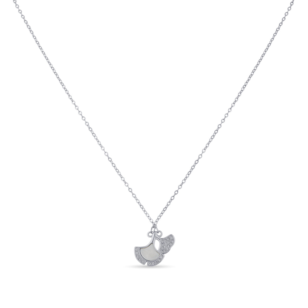 Petal Shine Silver Modern Necklace