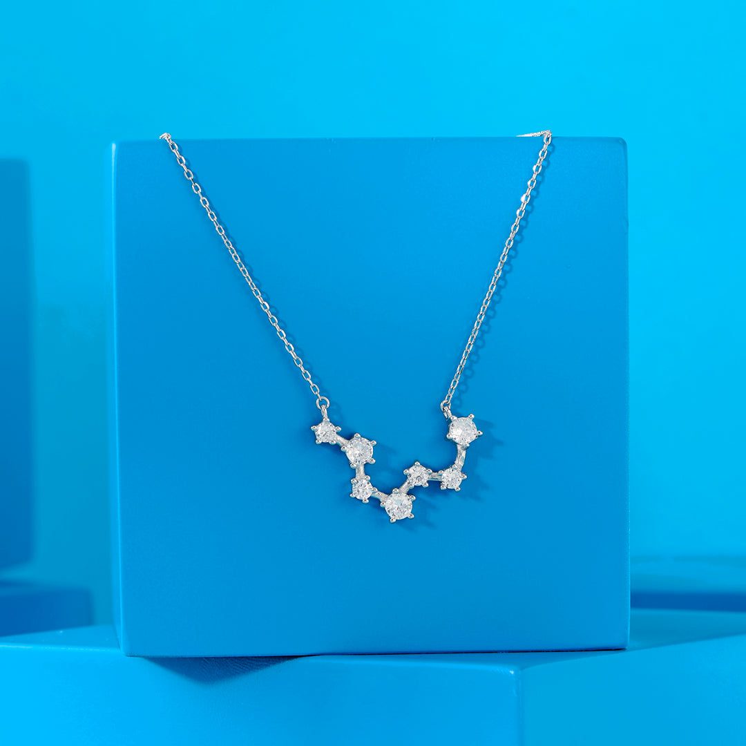 Luxe Cascade Silver Modern Necklace