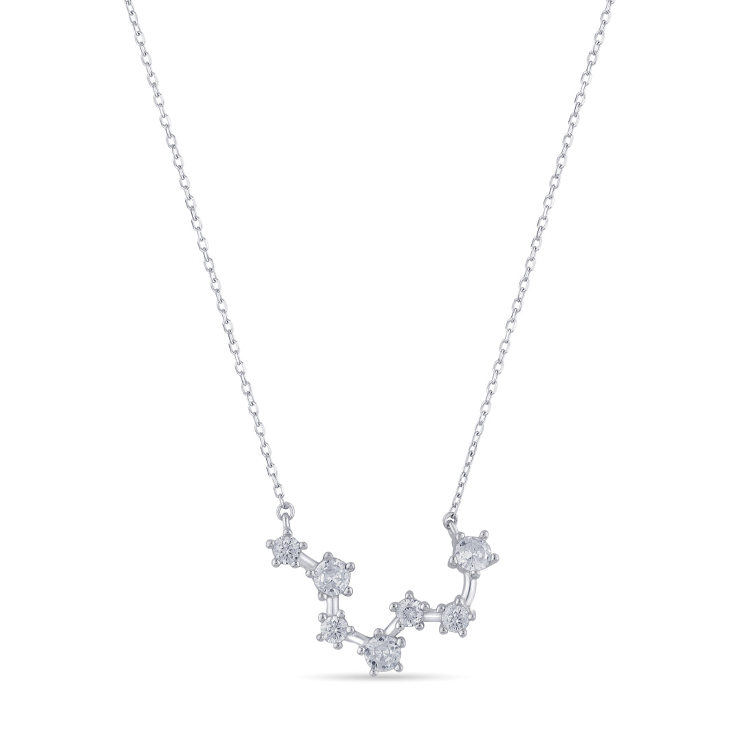 Luxe Cascade Silver Modern Necklace