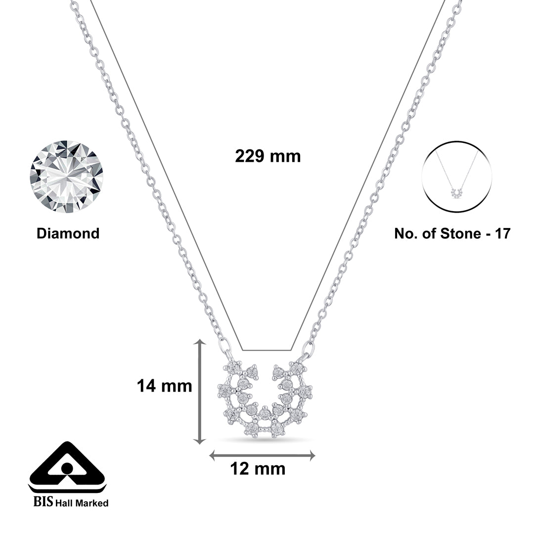 Frost Aura Silver Modern Necklace