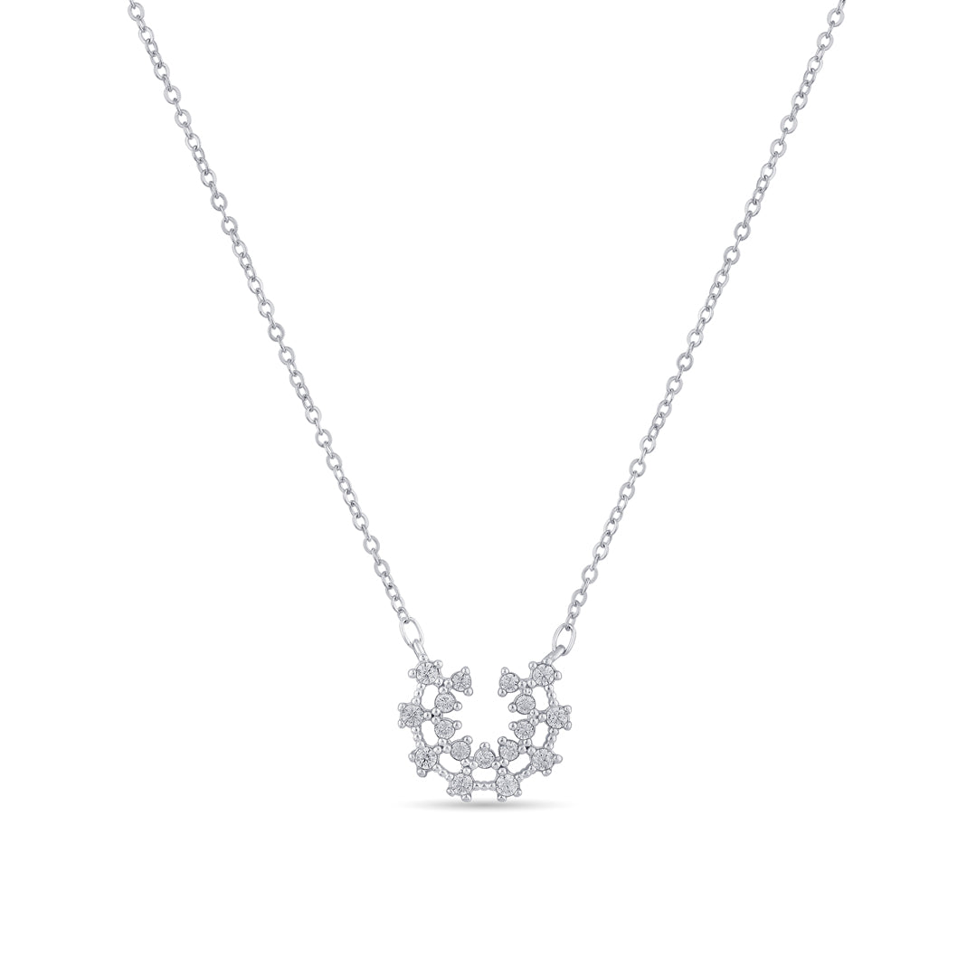 Frost Aura Silver Modern Necklace