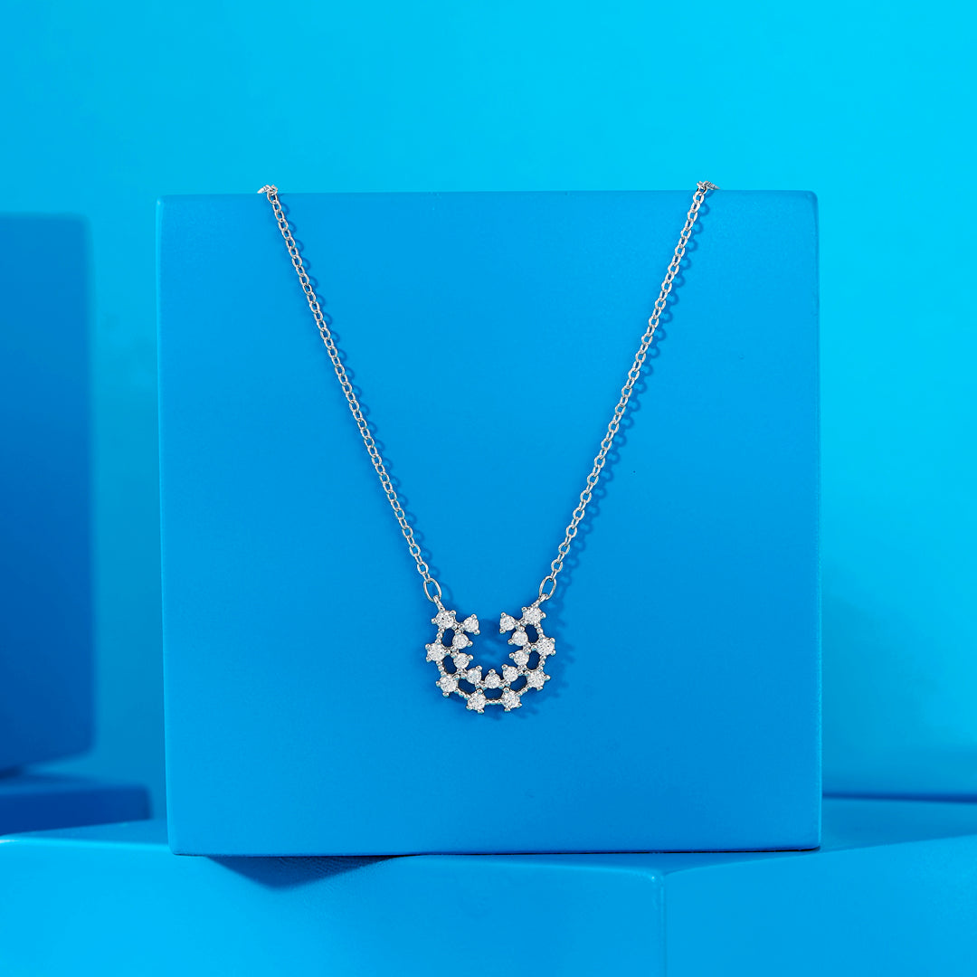 Frost Aura Silver Modern Necklace