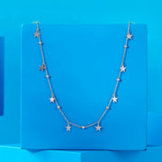 Star Arc Silver Charm Necklace