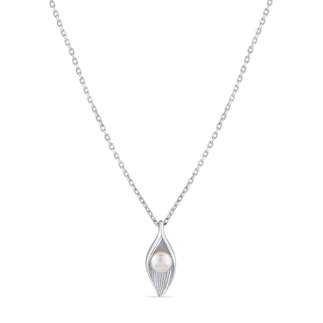 Pearl Form Silver Modern Necklace