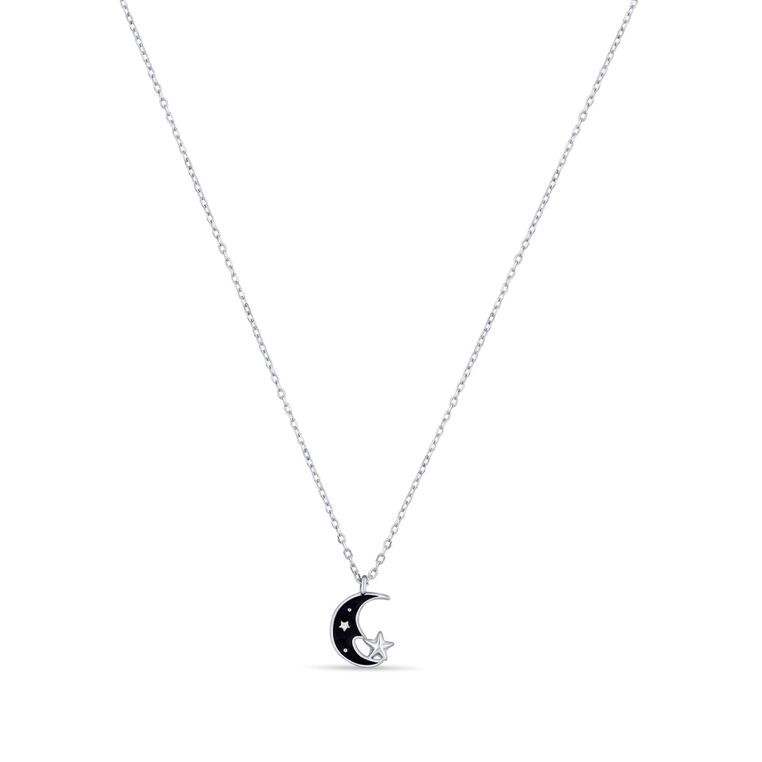 MoonStar Silver Charm Necklace