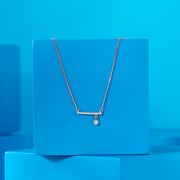 Roseate Form Silver Modern Necklace