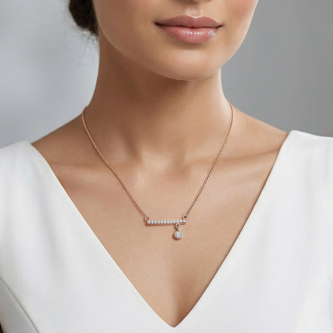 Roseate Form Silver Modern Necklace