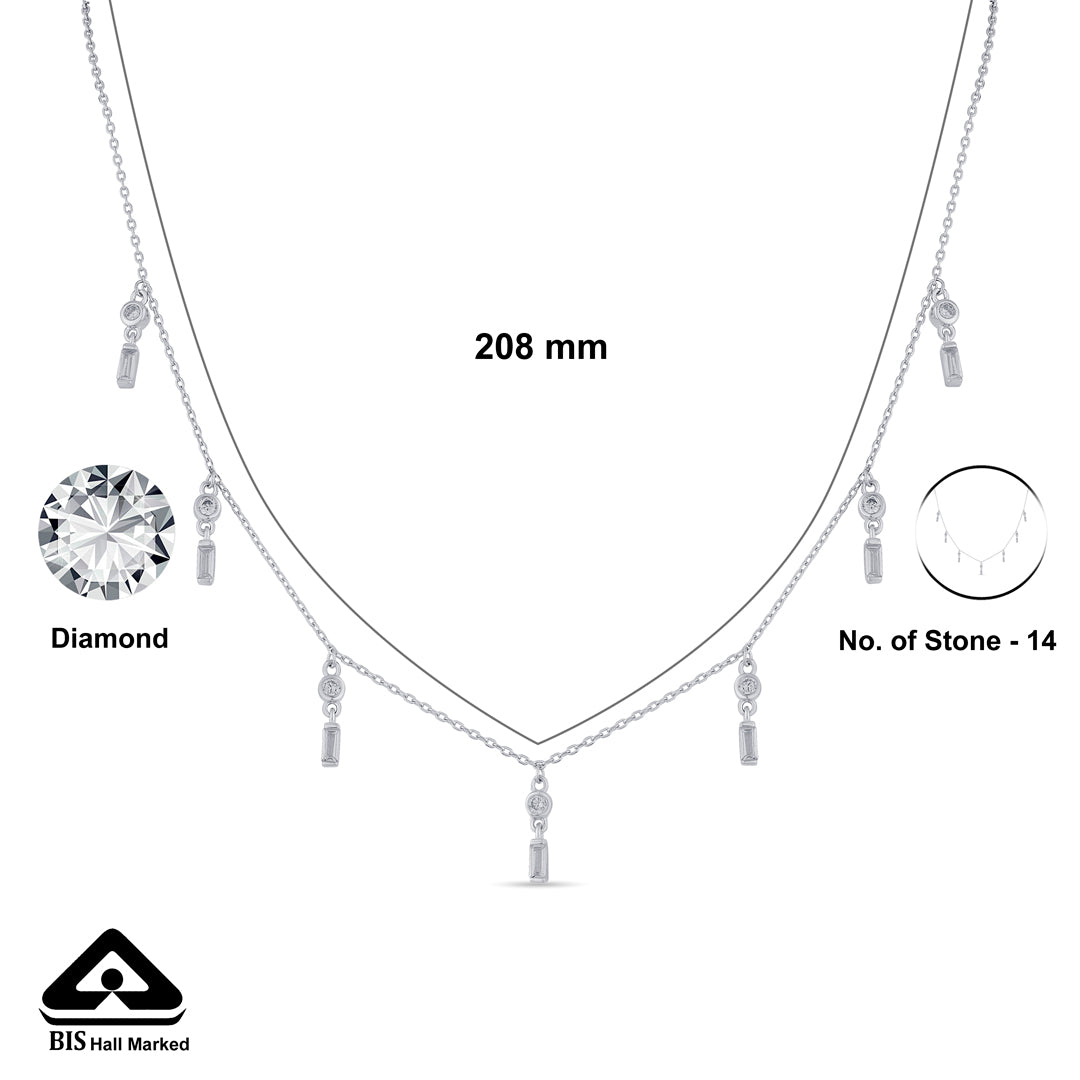 Imperial Veil Silver Modern Necklace