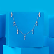 Imperial Veil Silver Modern Necklace