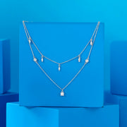 Blink Muse Silver Multi Layered Necklace
