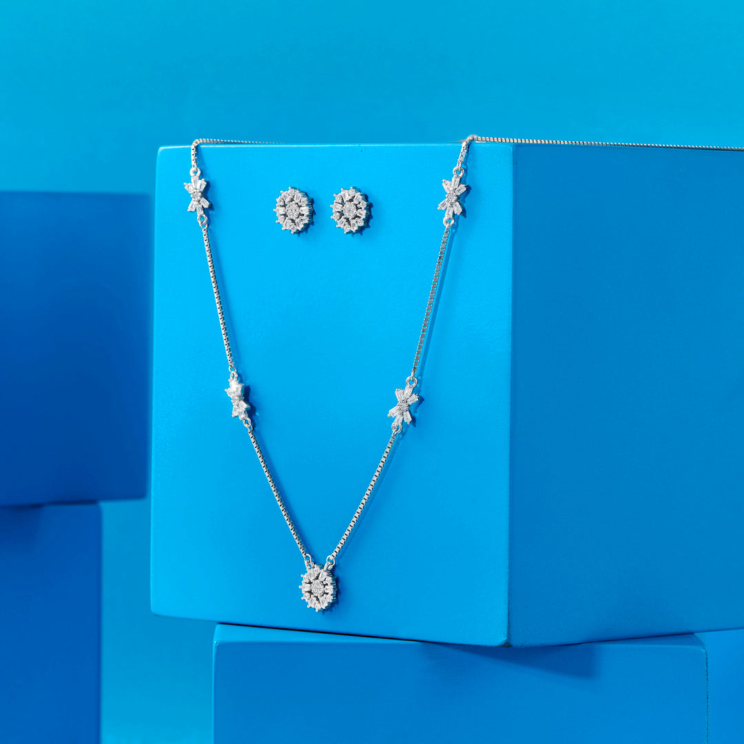 Frost Royale Silver Necklace Set