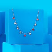 Kaleido Hearts Silver Charm Necklace