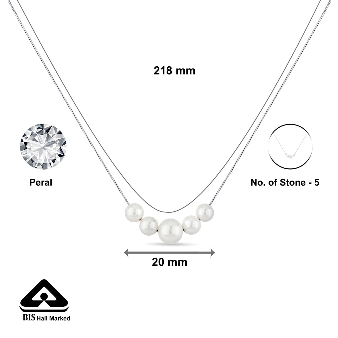 Pearl Pop Silver Modern Necklace