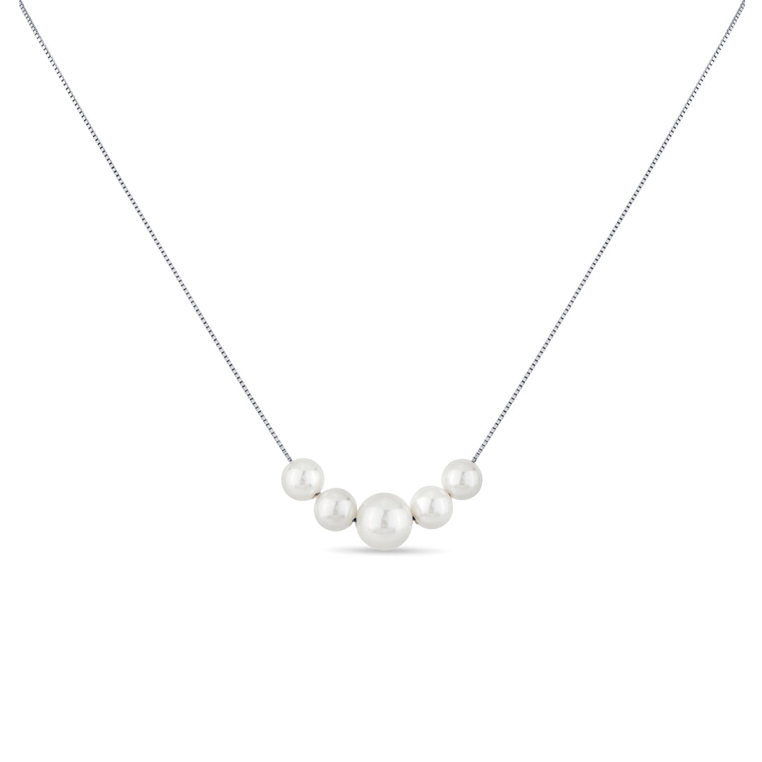Pearl Pop Silver Modern Necklace