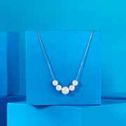 Pearl Pop Silver Modern Necklace