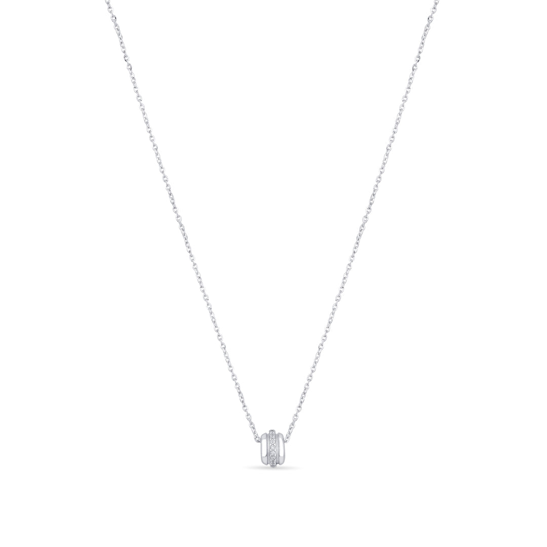 Chic Loop Silver Modern Necklace
