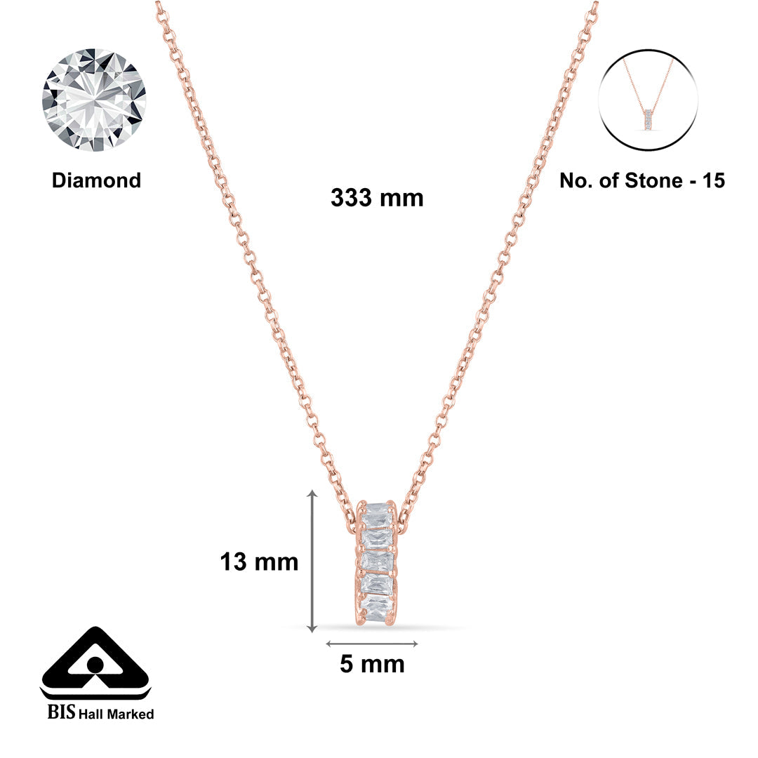 Roseate Sparks Silver Modern Necklace